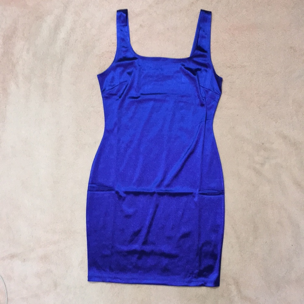 Silk blue dress